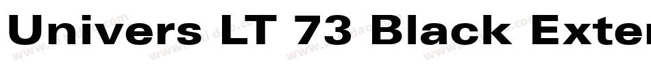Univers LT 73 Black Extended Oblique字体转换